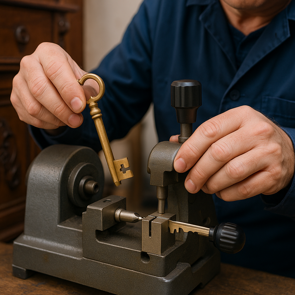 close up van een meubelsleutel duplicatie